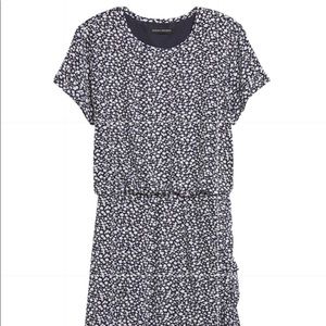 Banana Republic Flounce Hem T-Shirt‎ Dress Blue